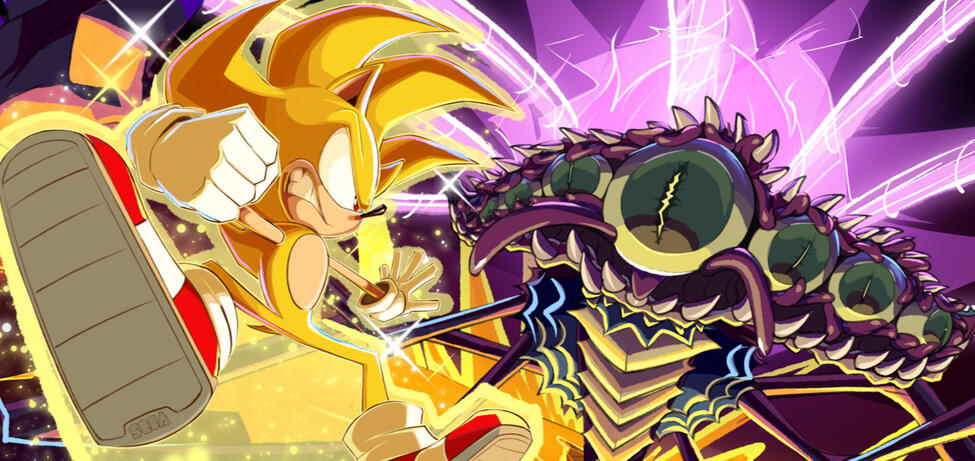 Super Sonic vs Pefect Dark Gaia